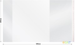 Обложка Silwerhof 382154 Монстрики для учебника с липк.сл. (набор 5шт) для старших классов ПП 70мкм гладкая прозр. 250х380мм