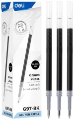 Стержень для гелевых ручек Deli EG97-BK 0.5мм черный блистер