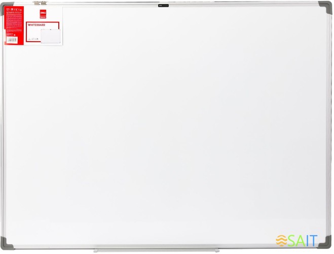 Доска магнитно-маркерная Deli E39034A лак белый 90x120см алюминиевая рама