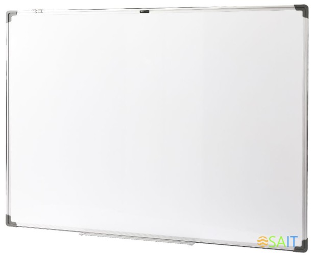 Доска магнитно-маркерная Deli E39034A лак белый 90x120см алюминиевая рама