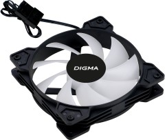 Вентилятор для корпуса Digma DFAN-FRGB1 RGB 120х120x25 черный 3-pin 4-pin (Molex) 23дБ Ret