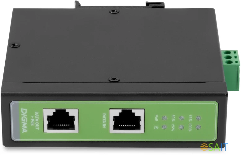 Инжектор PoE Digma DNP30W48GDXM 10/100/1000BASE-T 30Вт 37-57В(DC)