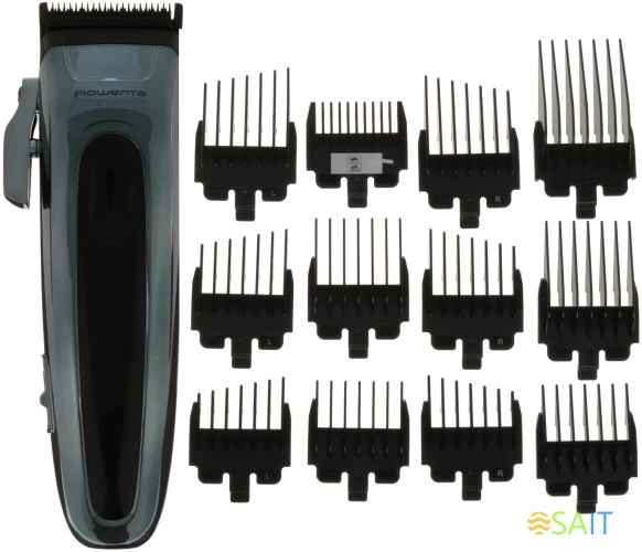 Машинка для стрижки Rowenta TN1551E0 серебристый/черный (насадок в компл:12шт)