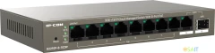 Коммутатор IP-Com G2210P-8-102W (L2) 9x1Гбит/с 1xКомбо(1000BASE-T/SFP) 1SFP 8PoE 92W неуправляемый