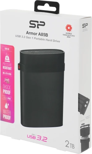 Жесткий диск Silicon Power USB3.0 2TB SP020TBPHD85BS3K A85B Armor (5400rpm) 2.5" черный