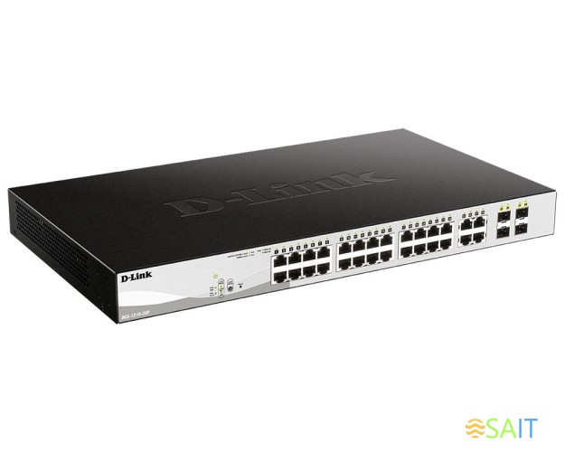 Коммутатор D-Link DGS-1210-28P/F DGS-1210-28P/F5A 24x1Гбит/с 4xКомбо(1000BASE-T/SFP) 24PoE 193W управляемый