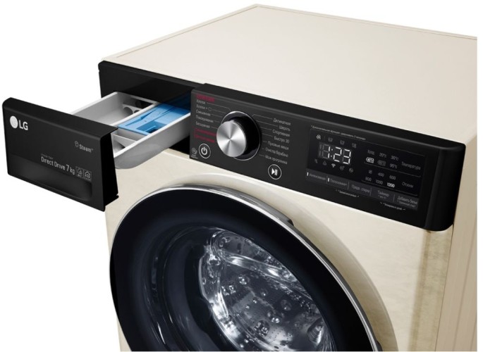 Стиральная машина LG F2V5HS9B класс: A загр.фронтальная макс.:7кг бежевый инвертор