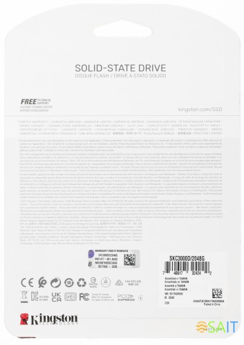 Накопитель SSD Kingston PCIe 4.0 x4 2TB SKC3000D/2048G KC3000 M.2 2280