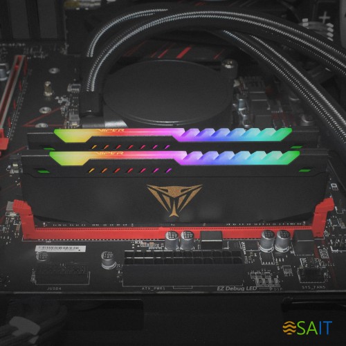 Память DDR4 2x32GB 3200MHz Patriot PVSR464G320C8K Viper Steel RGB RTL Gaming PC4-25600 CL18 DIMM 288-pin 1.35В dual rank с радиатором Ret