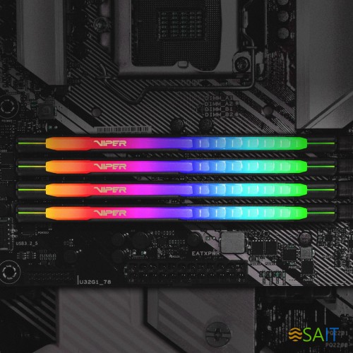 Память DDR4 2x32GB 3200MHz Patriot PVSR464G320C8K Viper Steel RGB RTL Gaming PC4-25600 CL18 DIMM 288-pin 1.35В dual rank с радиатором Ret