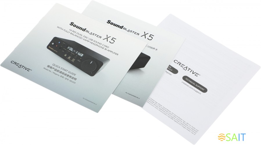 Звуковая карта Creative USB Sound Blaster X5 (Cirrus Logic CS43198) 5.1 Ret