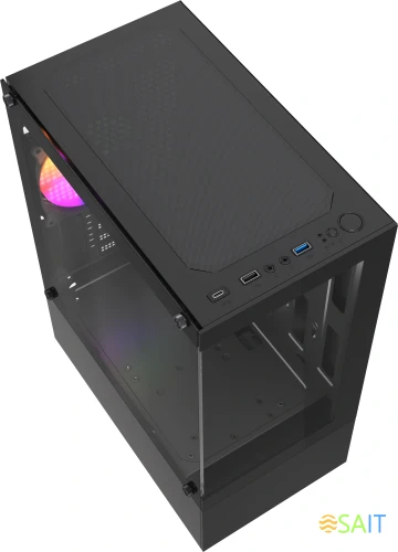 Корпус Accord ACC-285-02B черный без БП mATX 5x120mm 1xUSB2.0 1xUSB3.0 audio