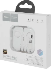 Гарнитура вкладыши Hoco L7 Plus 1.2м белый проводные в ушной раковине