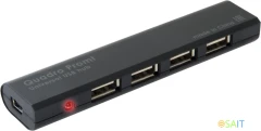 Разветвитель USB 2.0 Defender Quadro Promt 4порт. черный (83200)