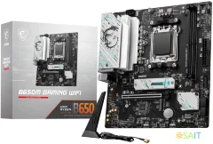 Материнская плата MSI B650M GAMING WIFI SocketAM5 AMD B650 2xDDR5 mATX AC`97 8ch(7.1) 2.5Gg RAID+VGA+HDMI+DP
