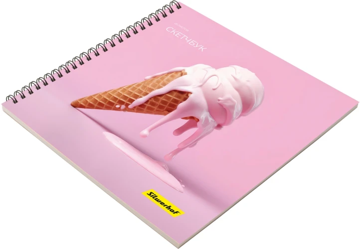 Скетчпад Silwerhof 20л. 190x190мм Нежность 4диз. гребень