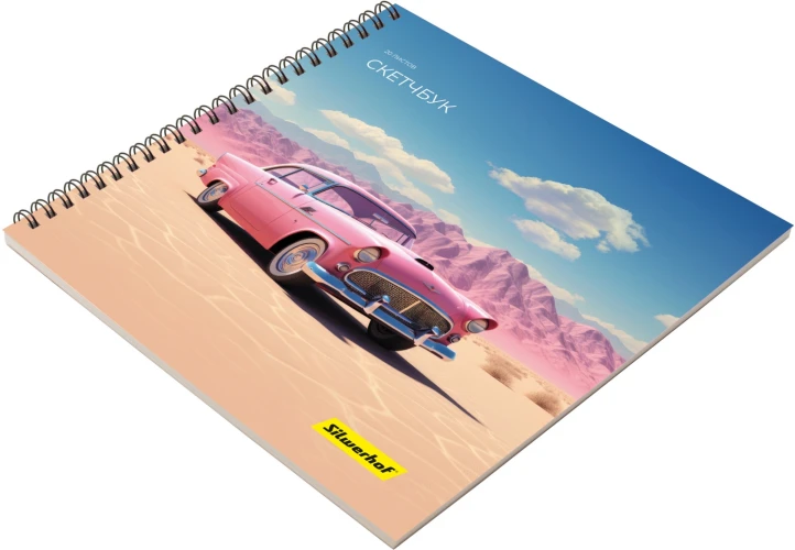 Скетчпад Silwerhof 20л. 190x190мм Нежность 4диз. гребень