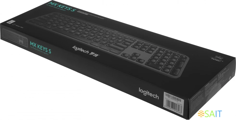 Клавиатура Logitech MX Keys S графитовый/черный USB беспроводная BT/Radio LED (920-011600)