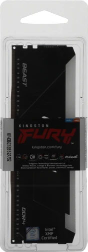 Память DDR4 32GB 3600MHz Kingston KF436C18BB2A/32 Fury Beast RGB RTL Gaming PC4-28800 CL18 DIMM 288-pin 1.35В single rank с радиатором Ret