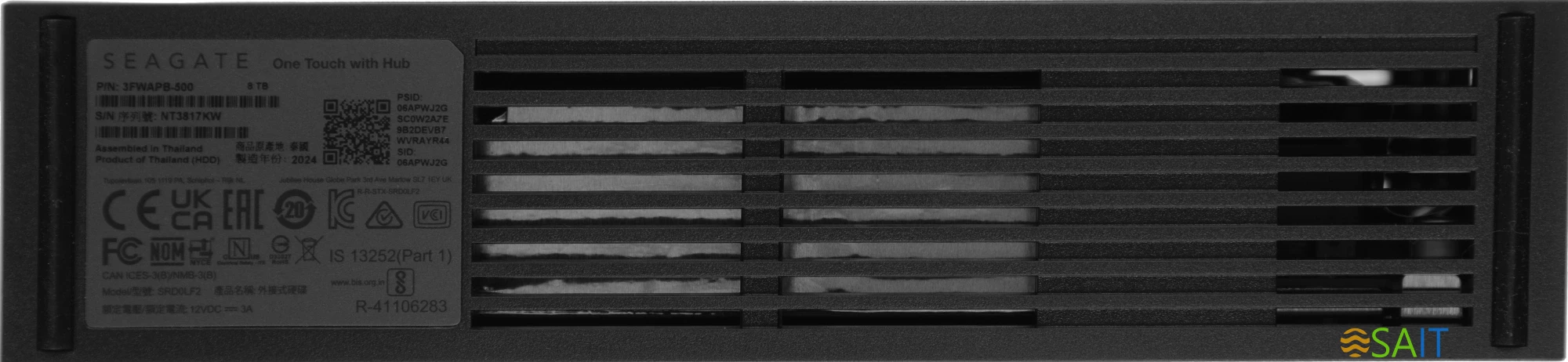 Жесткий диск Seagate USB 3.0 8Tb STLC8000400 One Touch 3.5" черный USB 3.0 type C