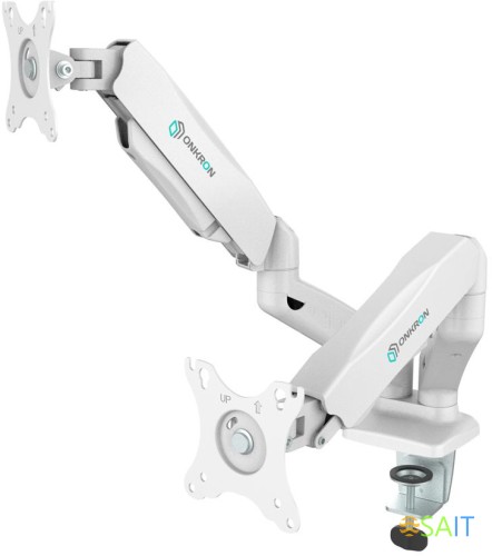 Кронштейн для мониторов Onkron G160W белый 13"-32" макс.16кг настольный поворот и наклон верт.перемещ.