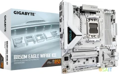 Материнская плата Gigabyte B850M EAGLE WF6E ICE Socket AM5 AMD B850 4xDDR5 mATX AC`97 8ch(7.1) 2.5Gg RAID+HDMI+DP