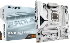 Материнская плата Gigabyte B850M EAGLE WIFI6E ICE Socket AM5 AMD B850 4xDDR5 mATX AC`97 8ch(7.1) 2.5Gg RAID+HDMI+DP