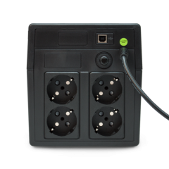ИБП POWERMAN Back Pro 1050 PLUS, линейно-интерактивный, 1050ВА, 600Вт, 4 евророзетки с резервным питанием, USB, батарея 12В 7Ач 2 шт., 353мм х 149 мм х162мм, 10.3 кг. POWERMAN Back Pro 1050 Plus