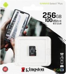 Флеш карта microSDXC 256GB Kingston SDCS2/256GBSP Canvas Select Plus w/o adapter