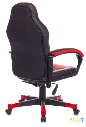 Кресло игровое Zombie GAME 17 черный/красный эко.кожа/ткань крестов. пластик