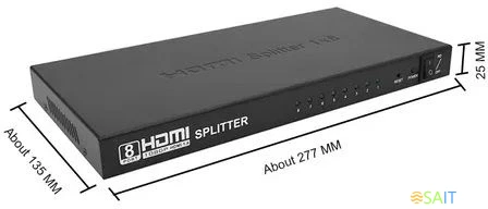 Сплиттер аудио-видео Premier 5-872-8 HDMI (f)/8xHDMI (f) черный