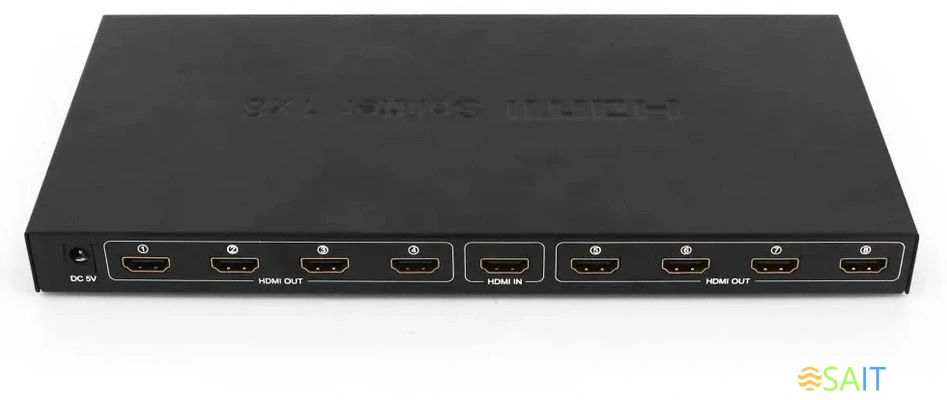 Сплиттер аудио-видео Premier 5-872-8 HDMI (f)/8xHDMI (f) черный