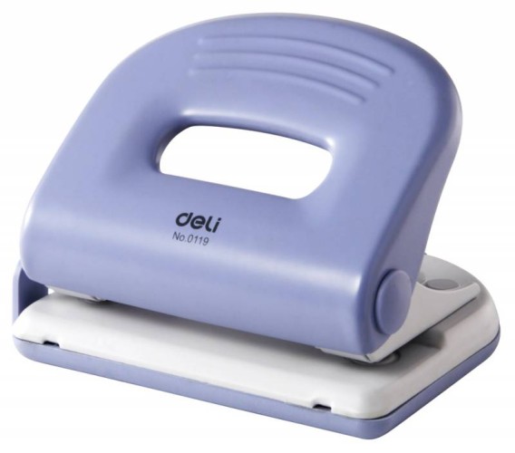 Дырокол Deli PRO E0119 макс.:25лист. металл ассорти отв.:2 с линейкой