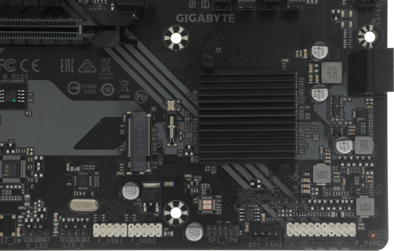 Материнская плата Gigabyte B760M DS3H DDR4 Soc-1700 Intel B760 4xDDR4 mATX AC`97 8ch(7.1) 2.5Gg RAID+VGA+HDMI+DP