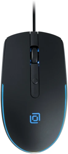 Мышь Оклик 100M черный оптическая 1600dpi USB для ноутбука 4but (1909417)