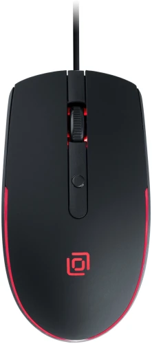 Мышь Оклик 100M черный оптическая 1600dpi USB для ноутбука 4but (1909417)