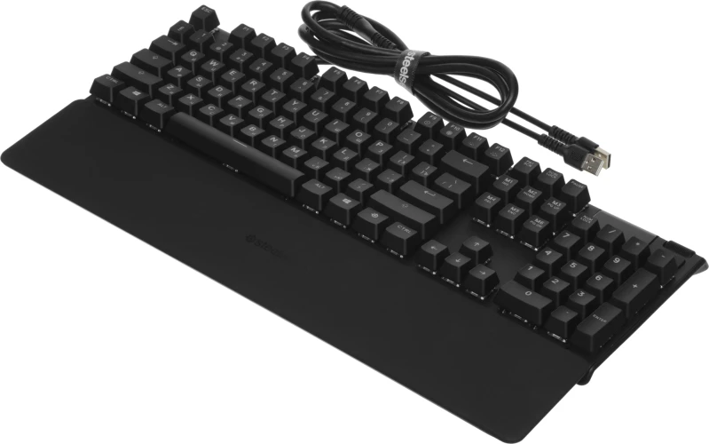 Клавиатура Steelseries Apex Pro механическая черный USB for gamer LED (подставка для запястий) (64626)