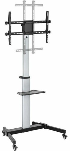 Подставка для телевизора Ultramounts UM307B черный/белый 37"-86" макс.50кг напольный мобильный