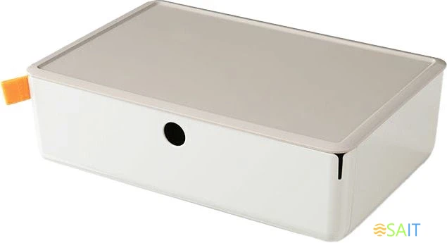 Короб для хранения Deli XDM30grey 1 выдвижной ящик серый пластик