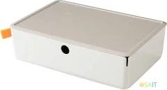 Короб для хранения Deli XDM30grey 1 выдвижной ящик серый пластик