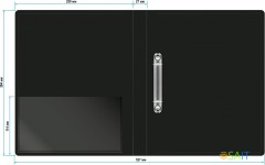 Папка на 2-х кольцах Бюрократ -0827/2R A4 пластик 0.7мм кор.27мм внутр. с вставкой ассорти