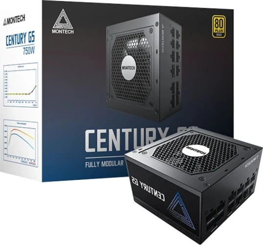 Блок питания Montech ATX 750W CENTURY GOLD G5 80+ gold (20+4pin) APFC 120mm fan 10xSATA Cab Manag RTL