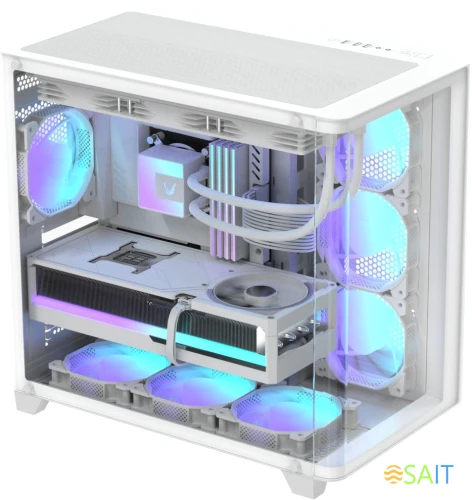 Корпус Formula Crystal U2 белый без БП ATX 1xUSB2.0 1xUSB3.0 1xUSB3.1 audio bott PSU