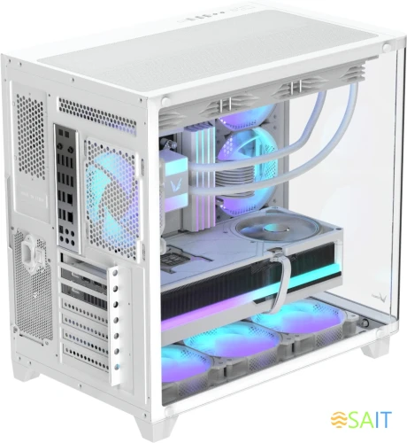 Корпус Formula Crystal U2 белый без БП ATX 1xUSB2.0 1xUSB3.0 1xUSB3.1 audio bott PSU