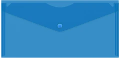 Конверт на кнопке Бюрократ -PK805ABLU пластик 0.18мм синий TRAVEL формат