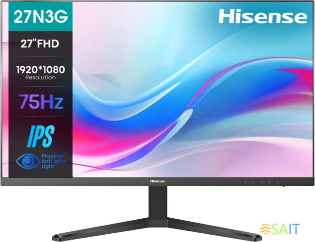 Монитор Hisense 27" 27N3G черный IPS LED 5ms 16:9 HDMI 250cd 178гр/178гр 1920x1080 75Hz VGA FHD