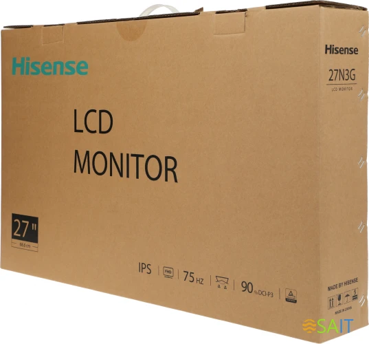 Монитор Hisense 27" 27N3G черный IPS LED 5ms 16:9 HDMI 250cd 178гр/178гр 1920x1080 75Hz VGA FHD