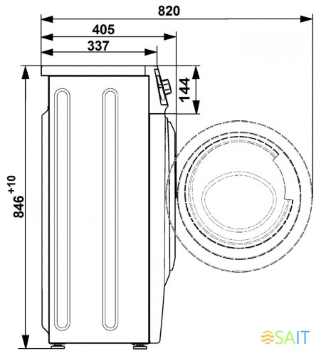 Стиральная машина Атлант СМА-40 М 105-00 класс: A+ загр.фронтальная макс.:4кг белый