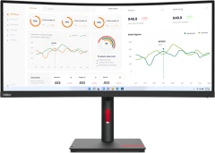 Монитор Lenovo 34" ThinkVision T34w-30 черный IPS LED 4ms 21:9 HDMI M/M матовая HAS Piv 3000:1 350cd 178гр/178гр 3440x1440 60Hz DP QHD USB 9.5кг