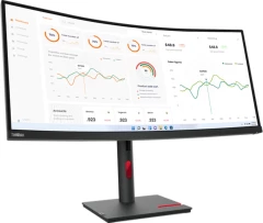 Монитор Lenovo 34" ThinkVision T34w-30 черный IPS LED 4ms 21:9 HDMI M/M матовая HAS Piv 3000:1 350cd 178гр/178гр 3440x1440 60Hz DP QHD USB 9.5кг